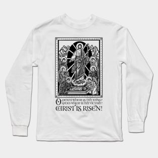 Black Pascha with Text - The Feast of Feasts Long Sleeve T-Shirt